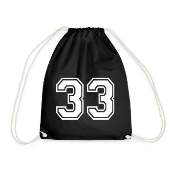 33 - Drawstring Bag - black - Front