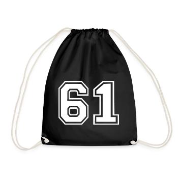 61 - Drawstring Bag - black - Front