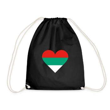Ich liebe Bulgarien, Bulgarien, Herz - Turnbeutel - Schwarz - Vorne