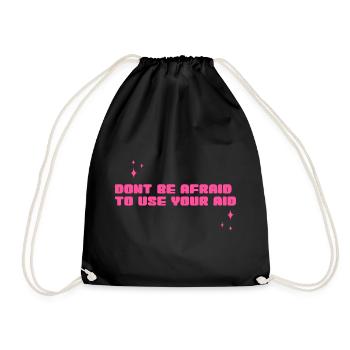 Use Your Aid – Star Edition - Turnbeutel - Schwarz - Vorne