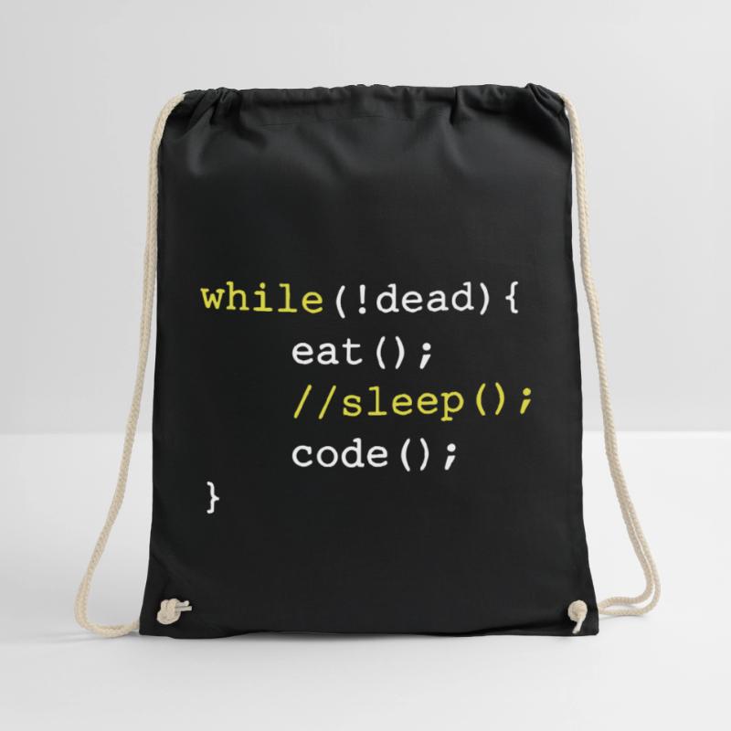 While dead - eat sleep code repeat if Coding Turnbeutel