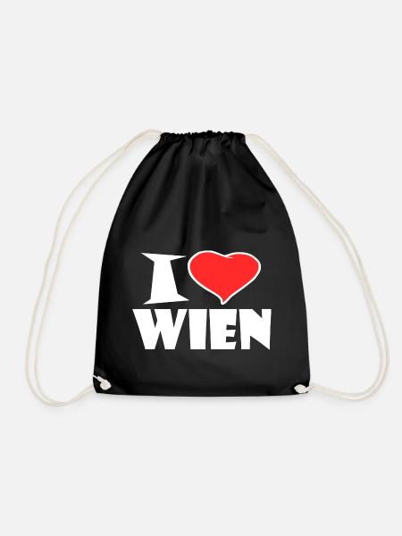 I love wien - Turnbeutel - Schwarz