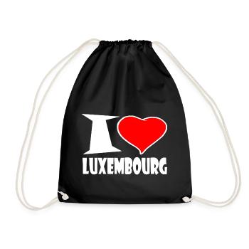 Luxembourg - Drawstring Bag - black - Front