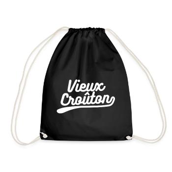 Vieux croûton. cadeau vieux humoristique - Sac de sport léger - noir - Devant