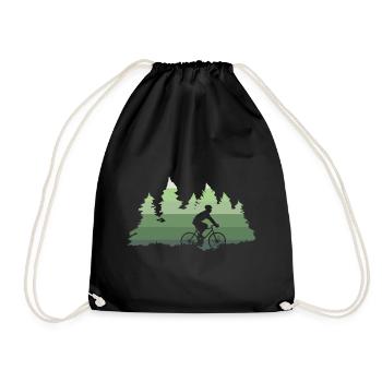 Cycliste Forêt Forêt Homme à vélo - Sac de sport léger - noir - Devant
