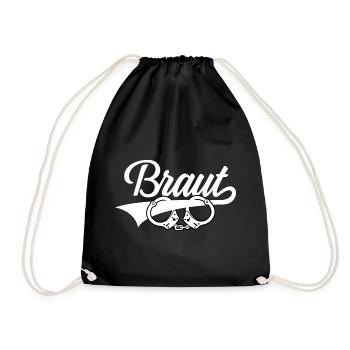 BRAUT JUNGGESELLINNENABSCHIED HOCHZEIT - Turnbeutel - Schwarz - Vorne