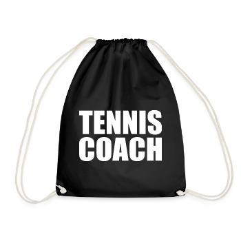 Tennis coach - Drawstring Bag - black - Front