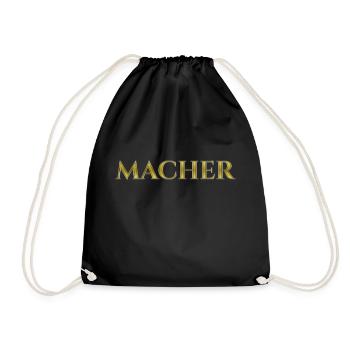 MACHER - Turnbeutel - Schwarz - Vorne