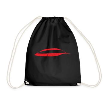 Farbkleckse Kleckse Farbspritzer Maler Geschenk - Turnbeutel - Schwarz - Vorne