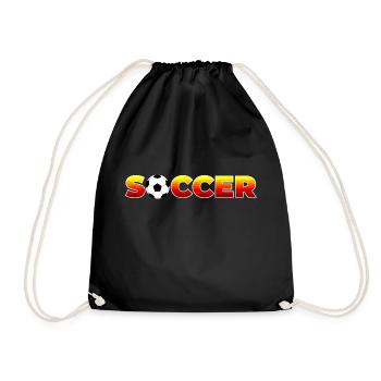 Fußball - Turnbeutel - Schwarz - Vorne