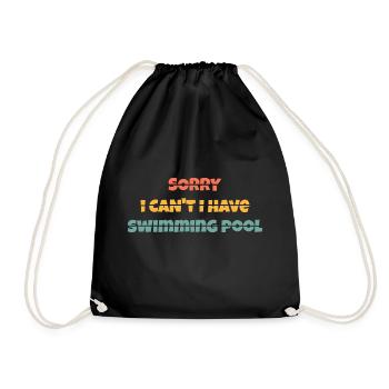 T shirt Sorry I can't i have swimming pool - Sac de sport léger - noir - Devant