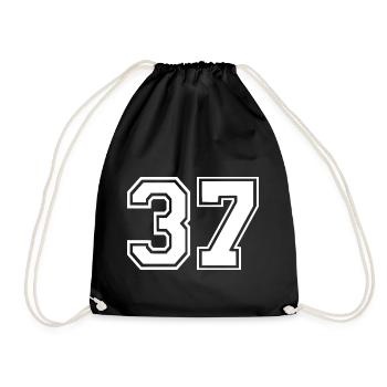 37 - Drawstring Bag - black - Front