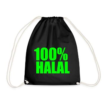 Halal - Turnbeutel - Schwarz - Vorne