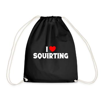 I Heart Squirters Adulte Blague J’Aime Éjaculer - Sac de sport léger - noir - Devant