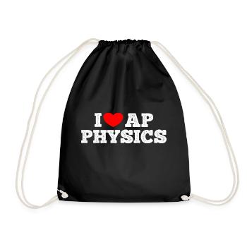 AP Physics Funny High School AP Class Survivor - Drawstring Bag - black - Front
