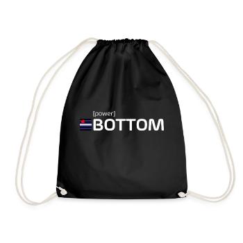 [power] BOTTOM - Turnbeutel - Schwarz - Vorne