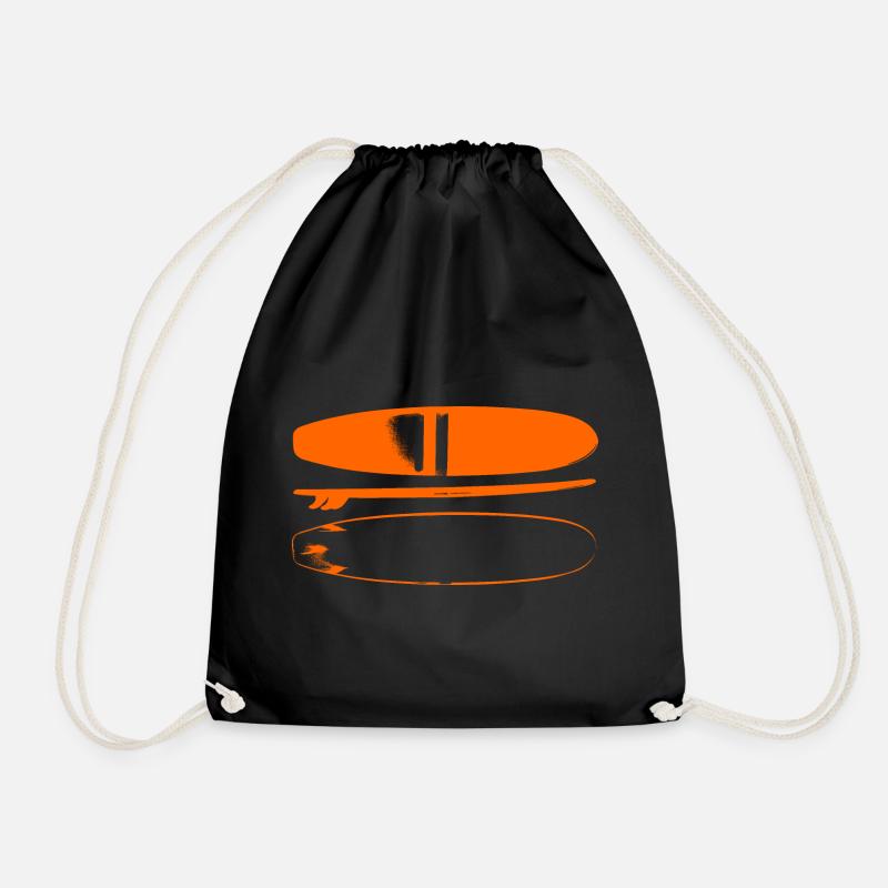 Surfboard - Turnbeutel - Schwarz