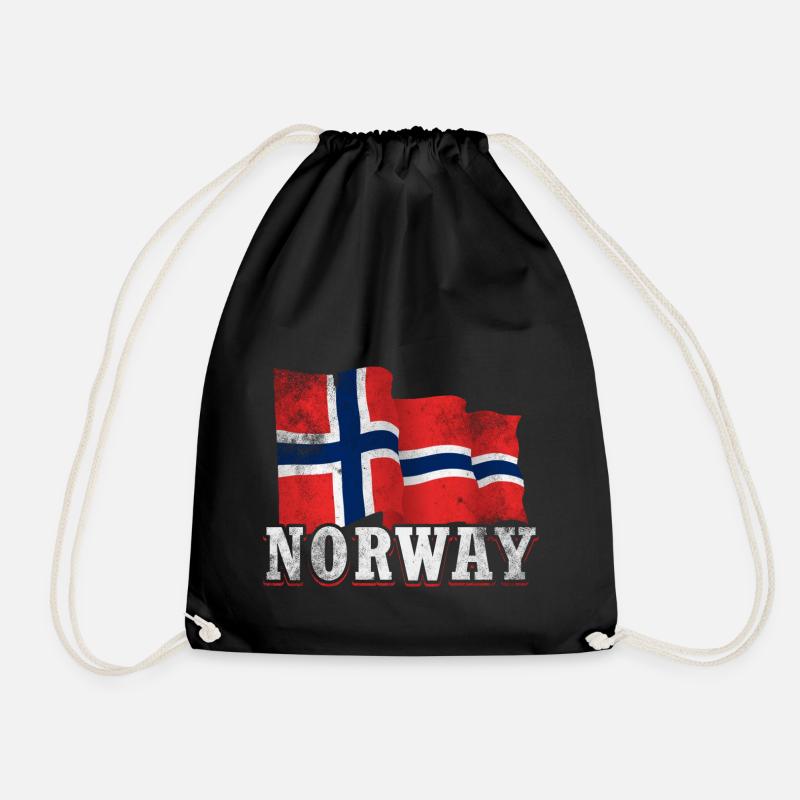 Norwegen Flagge - Turnbeutel - Schwarz
