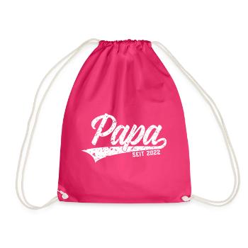 PAPA SEIT 2022 VATERTAG - Turnbeutel - Fuchsia - Vorne