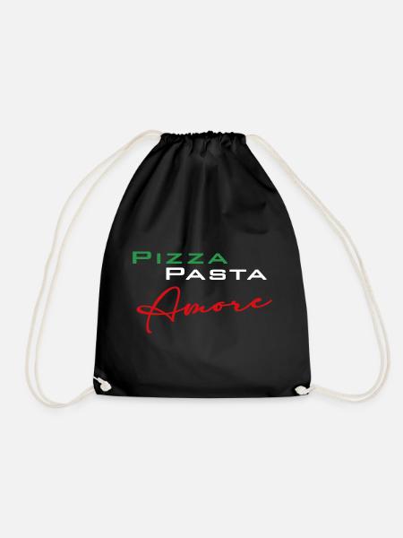 Pizza Pasta Amore - Turnbeutel - Schwarz
