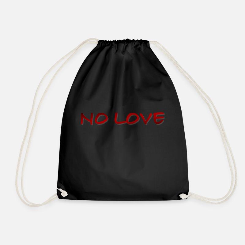 NO LOVE - Turnbeutel - Schwarz