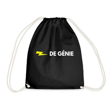 éclair de génie - Sac de sport léger - noir - Devant