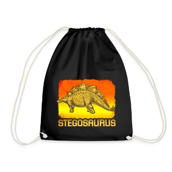 Stegosaurus - Drawstring Bag - black - Front
