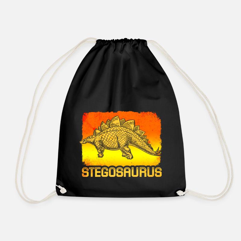 Stegosaurus - Turnbeutel - Schwarz