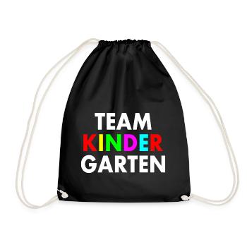 Team kindergarten - Turnbeutel - Schwarz - Vorne