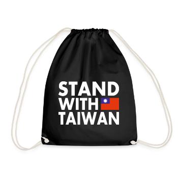 Stand with taiwan - Drawstring Bag - black - Front