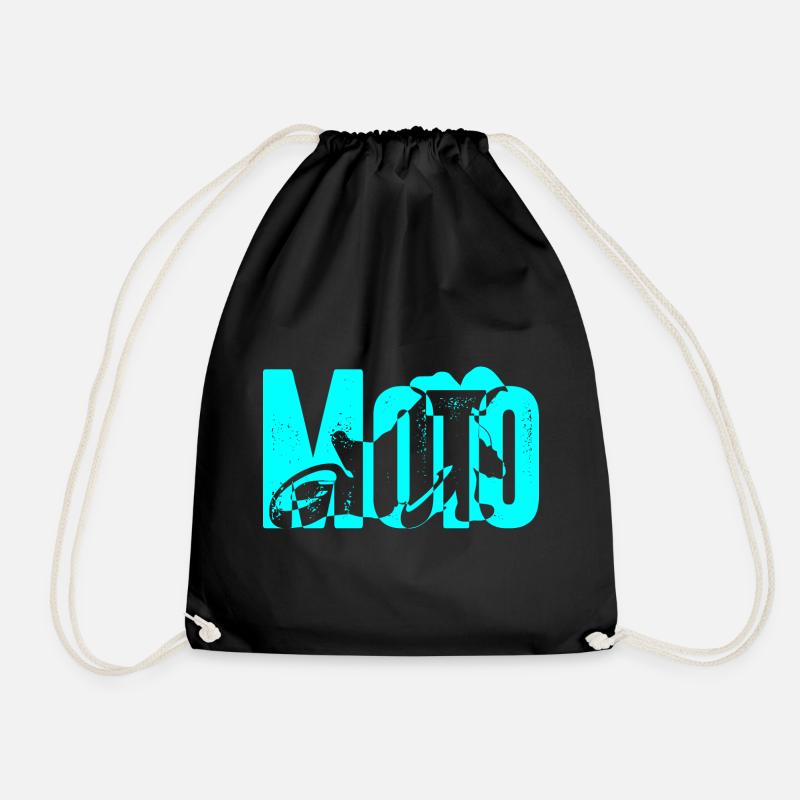 Moto blue - Turnbeutel - Schwarz