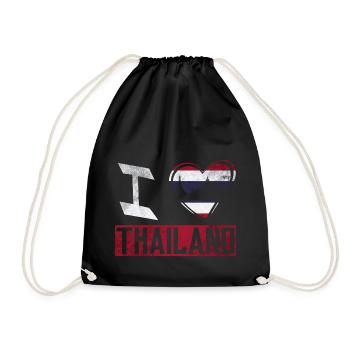I love Thailand - Drawstring Bag - black - Front