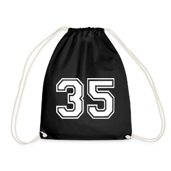 35 - Drawstring Bag - black - Front