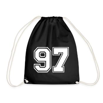97 - Drawstring Bag - black - Front