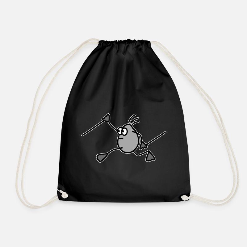 Sports Nordic Walking Walking Fast Walking - Drawstring Bag - black