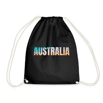 Australia - in English - Drawstring Bag - black - Front