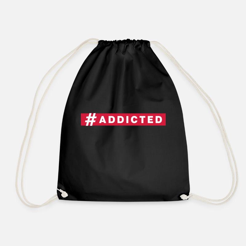 #addicted - Turnbeutel - Schwarz