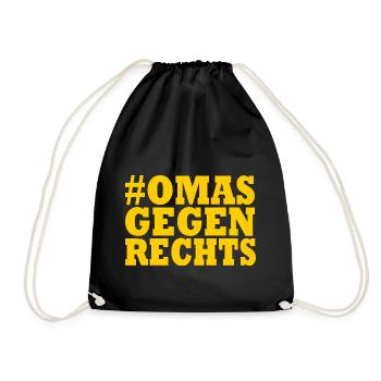 omas gegen rechts - Turnbeutel - Schwarz - Vorne