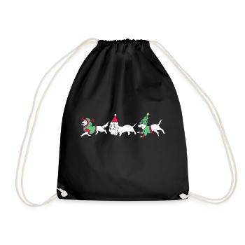 woofy noël - Sac de sport léger - noir - Devant