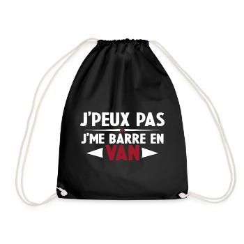 J'peux Pas J'me Barre en Van Cadeau Anniversaire - Sac de sport léger - noir - Devant