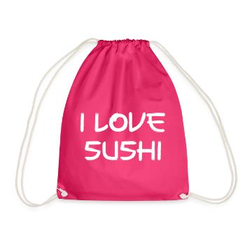 I Love Sushi - Turnbeutel - Fuchsia - Vorne