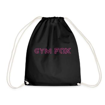 GYM FOX - Motivating Gym and Fitness Designs - Drawstring Bag - black - Front