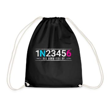 Motorcycle Gears 1N23456 Motorcyclist Gift - Drawstring Bag - black - Front