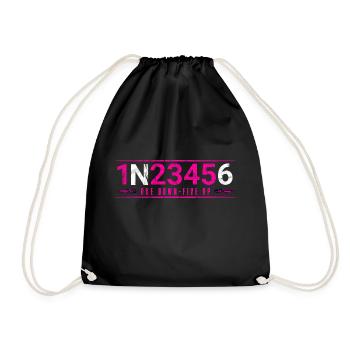 Motorcycle Gears 1N23456 Motorcyclist Gift - Drawstring Bag - black - Front