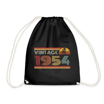 1954 Limited Edition Geburtstag Outfit 1954 vintag - Turnbeutel - Schwarz - Vorne