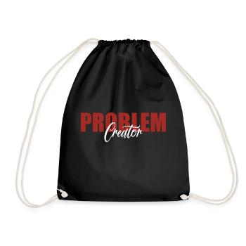 Math Teacher Saying Problem Creator - Drawstring Bag - black - Front