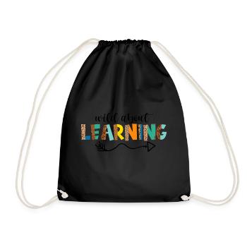 Wild About Learning Lehrer Schule Pre-K Tier - Turnbeutel - Schwarz - Vorne