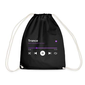 Trance - Drawstring Bag - black - Front