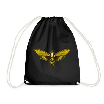 Death's Head Hawk Moth - Drawstring Bag - black - Front