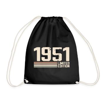 1951 Millésime 1951 Anniversaire 1951 Rétro 1951 - Sac de sport léger - noir - Devant
